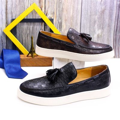 Calçado de couro Casual Homens Slip On Sneakers 1,2 kg 40-45 tamanho