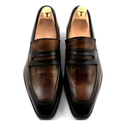 Calçados personalizados de couro para homens Calçados Goodyear Calçados 100% feitos à mão Loafers genuínos de couro