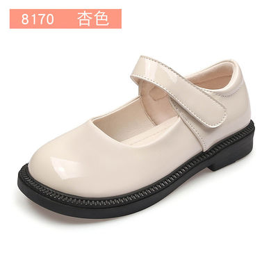 Sapatos escolares de couro para meninas de saltos baixos