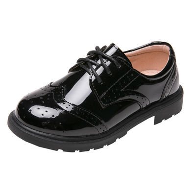 Sapatos escolares de couro para todas as estações de ano, revestidos de couro Conforto e estilo