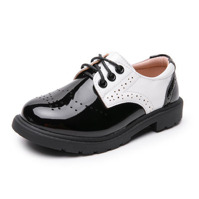Sapatos escolares de couro para todas as estações de ano, revestidos de couro Conforto e estilo