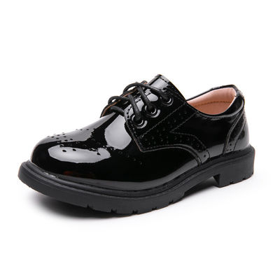 Sapatos escolares de couro para todas as estações de ano, revestidos de couro Conforto e estilo