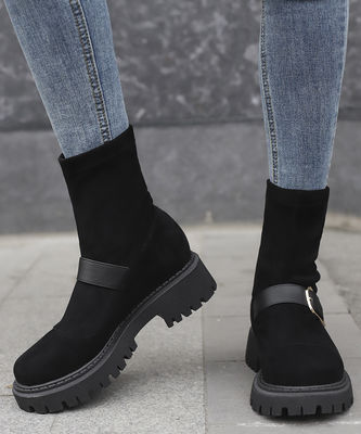Made in Italy Botas de couro feminino de couro genuíno de altura de salto alto e baixo