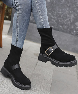 Made in Italy Botas de couro feminino de couro genuíno de altura de salto alto e baixo
