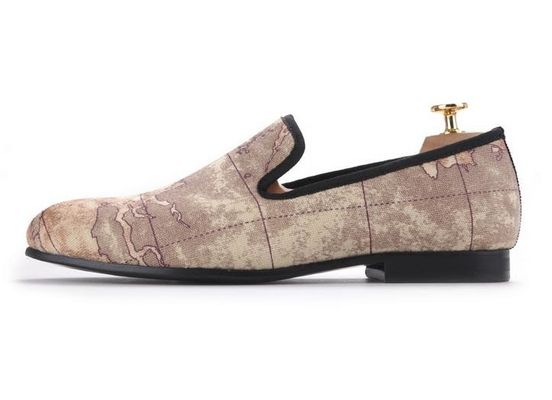 Slip On Men Velvet Loafers Velvet bordado Sapatilhas de Fumar