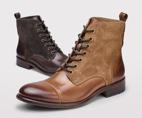 Inverno Homens Suede Desert Boots Moda Italiana Botas de tornozelo com fecho de lado