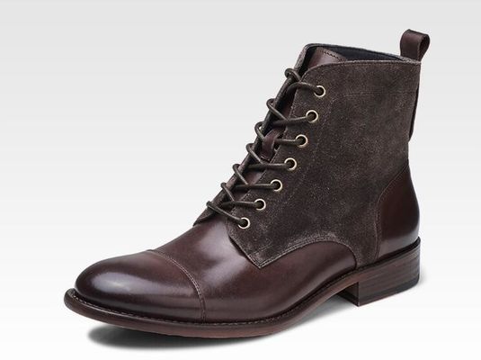 Inverno Homens Suede Desert Boots Moda Italiana Botas de tornozelo com fecho de lado