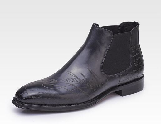 Formal Casual Homens Ankle Boots Round Toe Leather Homens Lace Up Zipper Boots