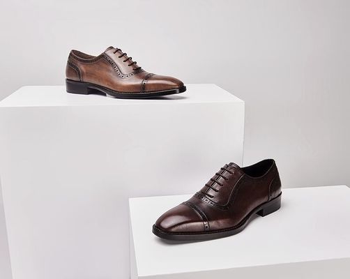 Chapéus de roupa masculina de ponta de pé Chapéus masculinos de outono Chapéus de brogue castanho para casamento