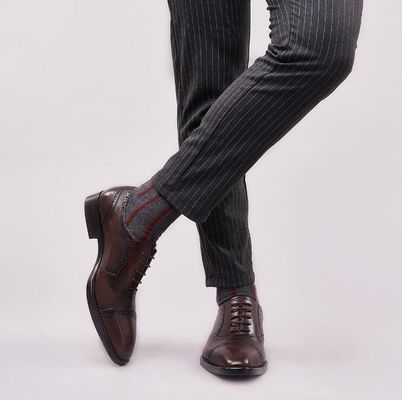 Chapéus de roupa masculina de ponta de pé Chapéus masculinos de outono Chapéus de brogue castanho para casamento