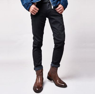 Britânica Escultura de lazer masculino botas de tornozelo pontiaguda estilo Brogue botas Chelsea
