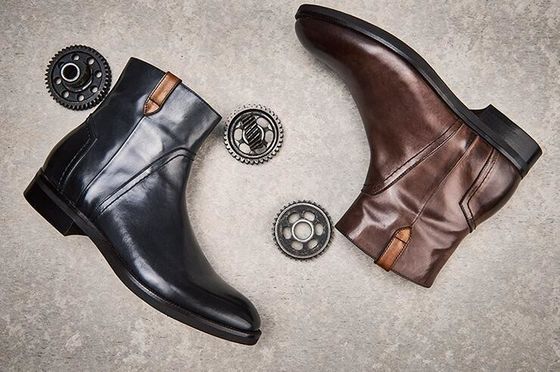 Britânica Escultura de lazer masculino botas de tornozelo pontiaguda estilo Brogue botas Chelsea