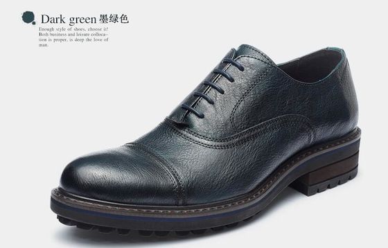 Calçados de couro masculino tecido calçados de couro elegante Goodyear calçados com duas pontas