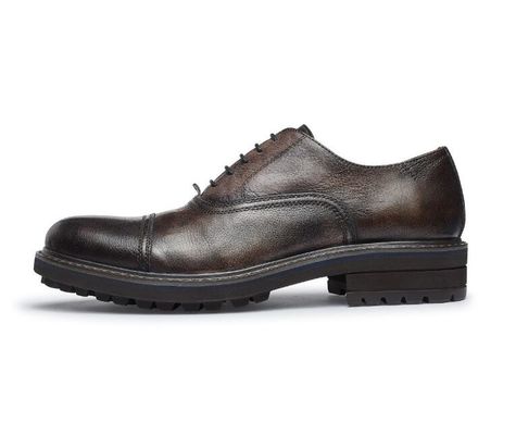 Calçados de couro masculino tecido calçados de couro elegante Goodyear calçados com duas pontas