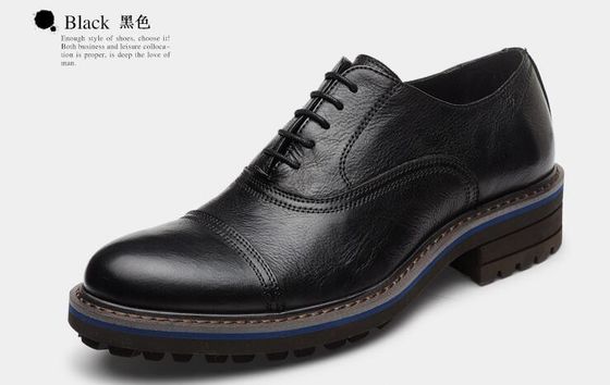 Calçados de couro masculino tecido calçados de couro elegante Goodyear calçados com duas pontas