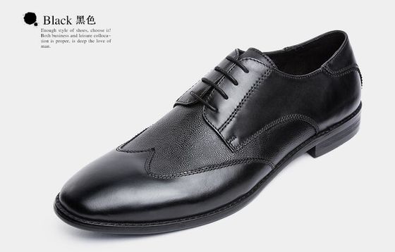 Antiderrapante Itália Calçados Oxford feitos à mão, de couro de grãos inteiros, calçados masculinos castanhos.