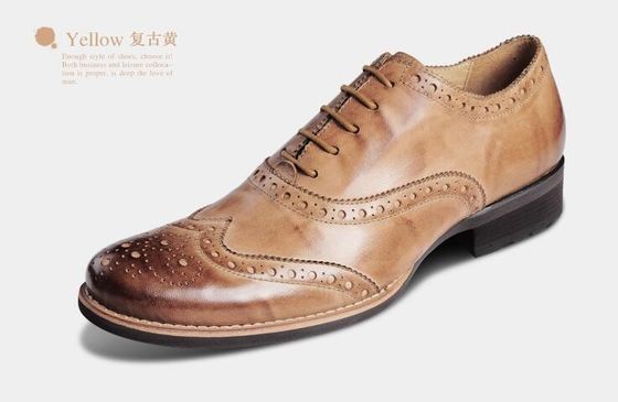 Calçados suaves de homem de tamanho normal Sneakers de couro marrom