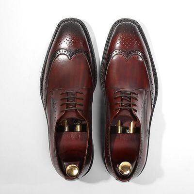 Estilo Derby Homens Preto Sapatos de cordel Homens Planos Tecido de Couro Slip On Sapatos