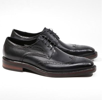 Estilo Derby Homens Preto Sapatos de cordel Homens Planos Tecido de Couro Slip On Sapatos
