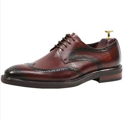 Estilo Derby Homens Preto Sapatos de cordel Homens Planos Tecido de Couro Slip On Sapatos
