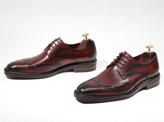 Estilo Derby Homens Preto Sapatos de cordel Homens Planos Tecido de Couro Slip On Sapatos