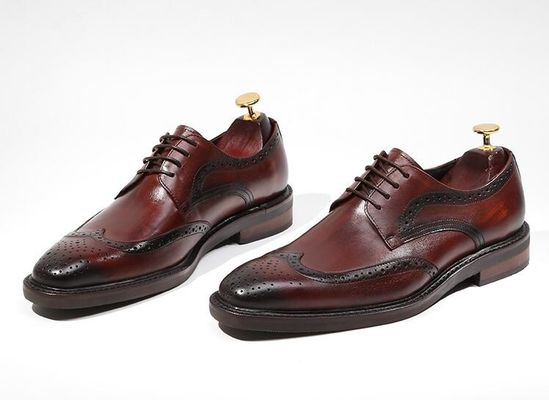 Estilo Derby Homens Preto Sapatos de cordel Homens Planos Tecido de Couro Slip On Sapatos
