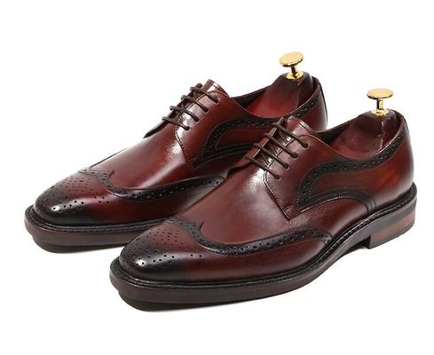 Estilo Derby Homens Preto Sapatos de cordel Homens Planos Tecido de Couro Slip On Sapatos