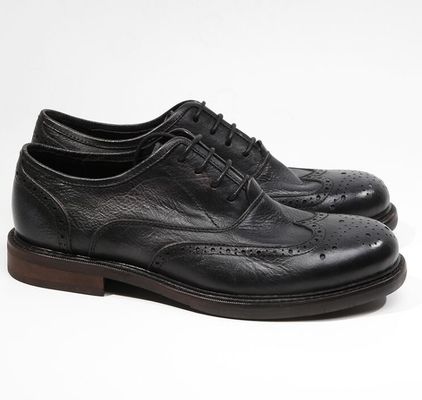 Branded Design Men Leather Dress Shoes Pintado Oxford Brown Lace Up Dress Shoes
