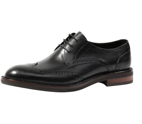 Homens Roteiro de Coco Preto Homens Sapatos de Couro Marrom / Negro Oxford