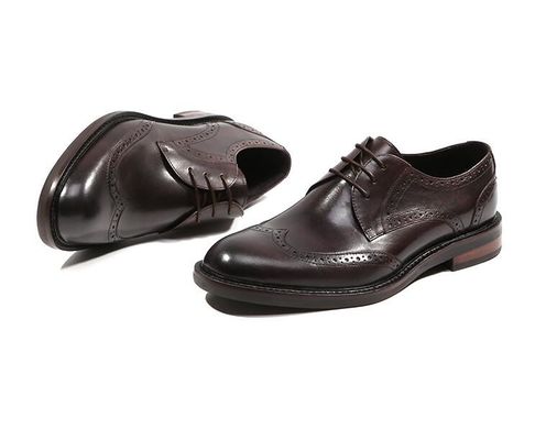 Homens Roteiro de Coco Preto Homens Sapatos de Couro Marrom / Negro Oxford