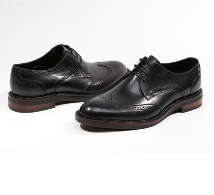 Homens Roteiro de Coco Preto Homens Sapatos de Couro Marrom / Negro Oxford
