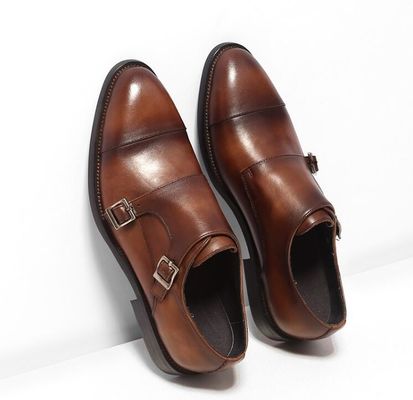 Calçados clássicos para homens com atacadores para o casamento, sapatos redondos para homens com Derby preto