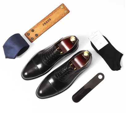 Sapatos de negócios com forro de couro genuíno