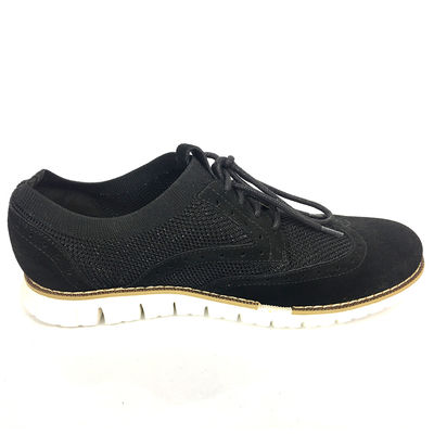 Calçados de lona de malha de tricote para homens Flyknit Suede Sola externa EVA leve
