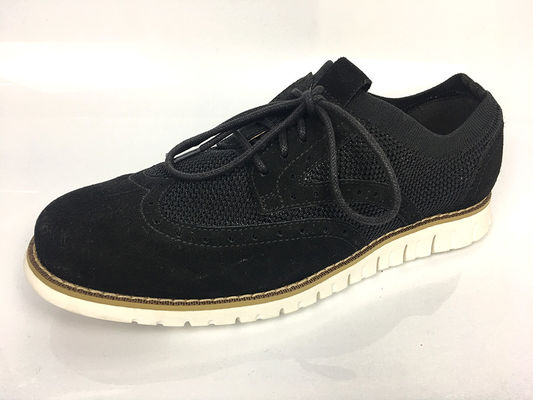 Calçados de lona de malha de tricote para homens Flyknit Suede Sola externa EVA leve