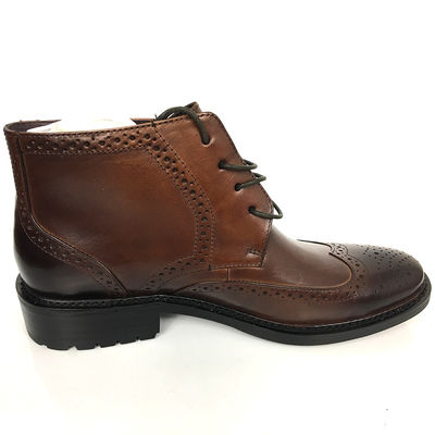 Meio Inverno, Marrom, Homem, Botas de Couro, Pele Favorável, Botas de Neve