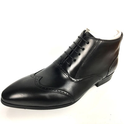 Ferraduras de couro genuíno de Inverno Homem de Neve Botas Anti-esbarro Sola de borracha Design único