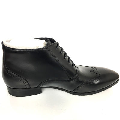 Ferraduras de couro genuíno de Inverno Homem de Neve Botas Anti-esbarro Sola de borracha Design único