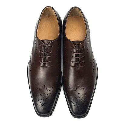 Calçado de cor à mão Homens vestidos formais Sapatos estilo elegante