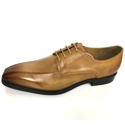 Altura de aumento de elevação vestido sapatos homens de couro Oxford com dedos quadrados