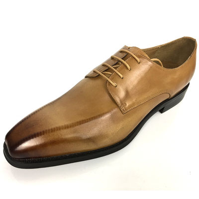 Altura de aumento de elevação vestido sapatos homens de couro Oxford com dedos quadrados