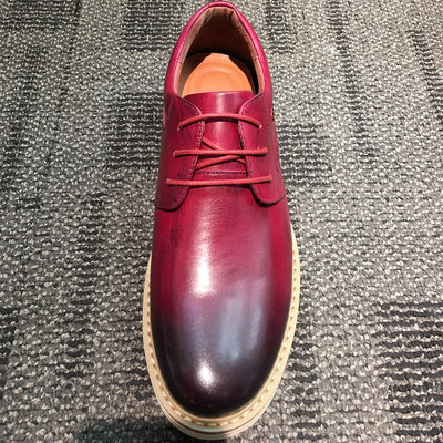 Sapatos de couro casual masculino, sapatos clássicos masculinos Oxford para quatro estações