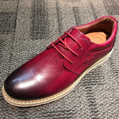 Sapatos de couro casual masculino, sapatos clássicos masculinos Oxford para quatro estações