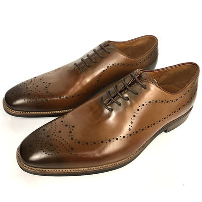 Inglaterra Estilo Moda Homens Escritório Formal Brogue Calçado de Couro Com Grande Tamanho