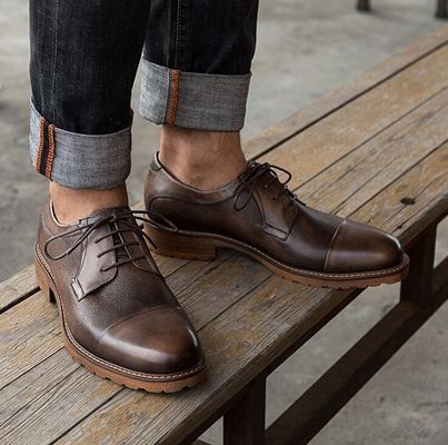 Vestido casual de negócios masculino Sapatos de couro masculino Plus - tamanho 45 46 47