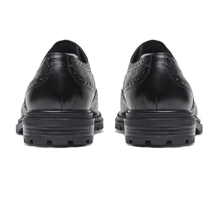 Brogues Casual Homens Vestido de Couro Sapatos Respiráveis Polícia Loafer