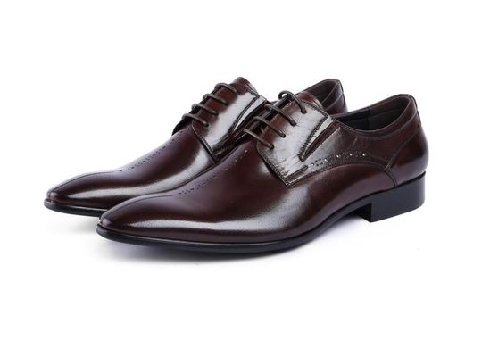 Marca Wingtip Oxford Luxury Homem Calçados de Couro, Calçados de Couro Original Esculpidos