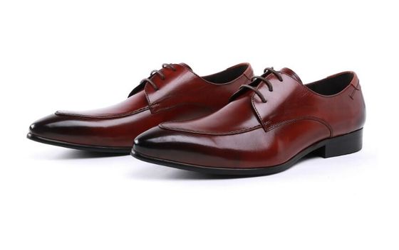 Embossing Design Patent Leather Black Dress Shoes, Lace Up Dress Shoes