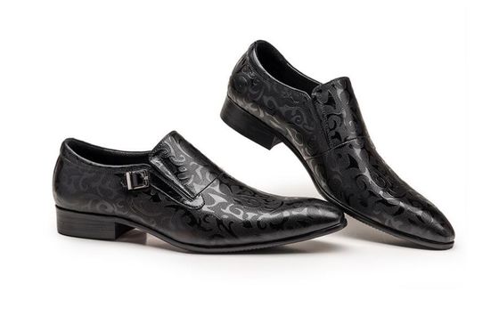 Sapatos de pele de homem Python genuíno, Sapatos de vestido clássico de cobra exótica.