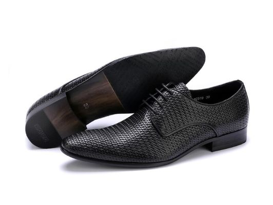 Todos tecidos de roupas de couro, calçados de couro Oxford, calçados para homens.